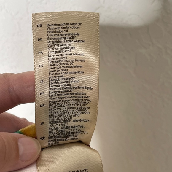 Scotch & Soda Maison Scotch Aloha Hula Velour Wide Leg Pants Sz M Multicolor - Picture 15 of 15